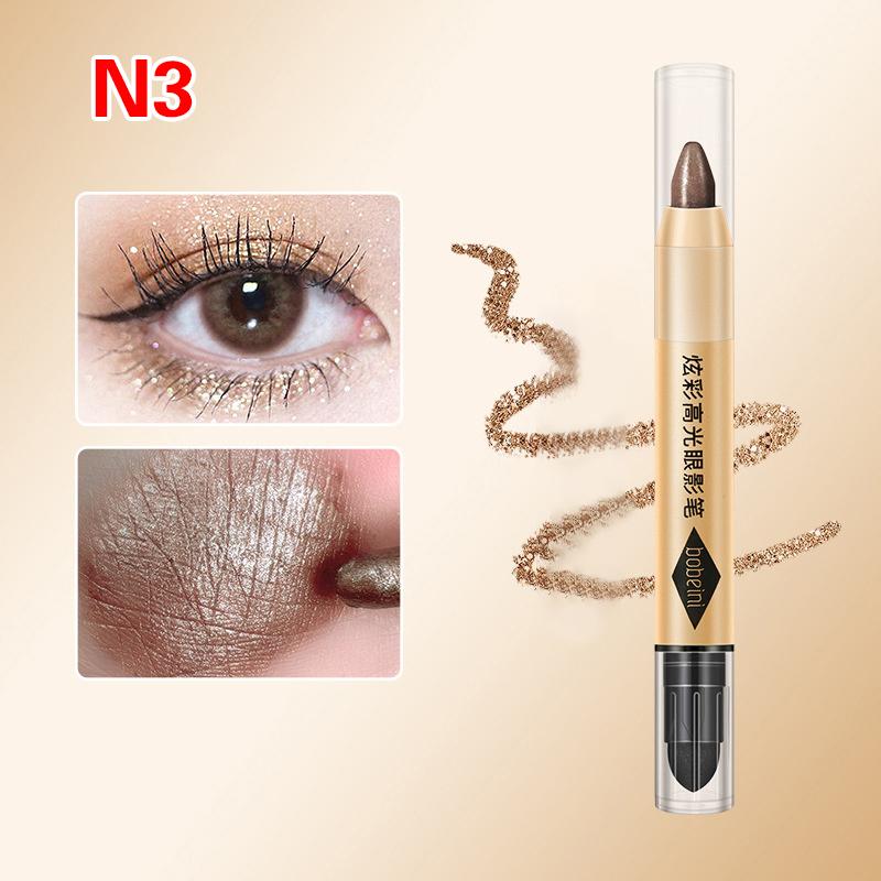

Двусторонний карандаш для теней для век с бриллиантовым мерцанием, хайлайтер, ультрапигментированный, стойкий, кремовый карандаш для теней