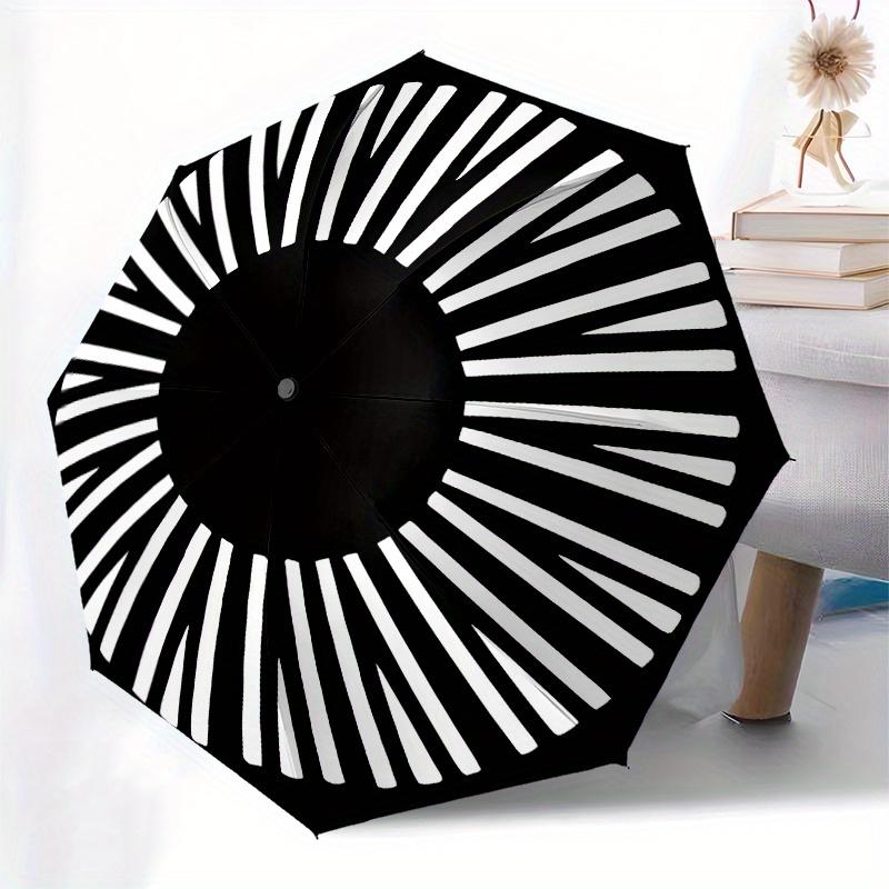 Abstract Circular Patterned Wheel DesignUmbrella, Portable 3-FoldCompact Umbrella for Men & Women Gift