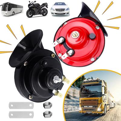 12V Super Loud Train Horns 60Db Universal Waterproof Loud Air Electric Snail Horn Car-Boat Motorcycles Automotive Loud Speaker