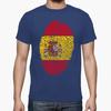 Camiseta Única Huella Dactilar Bandera de España Verano Algodón Cuello Redondo Manga Corta Camiseta para Hombre Nueva S3XL