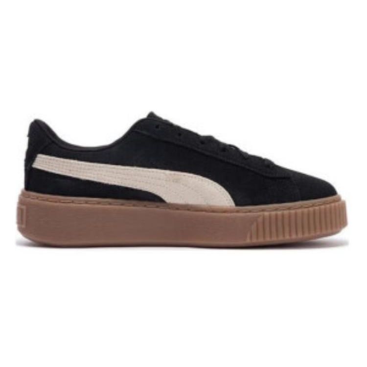 Puma Palermo Fabric Cow Split Leather Casual Low-Top Sneakers Unisex sneakers Black White 399341-06