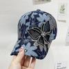New Fashion Women Cap Butterfly Flower Pendant Baseball Cap Female Outdoor Adjustable Streetwear Summer Trucker Hat