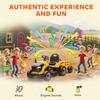 12V Ride on Tractor and Trailer with Remote Control, Music, Shifter, Start-Up Sound, for Kids Ages 3-8 Years, Yellow