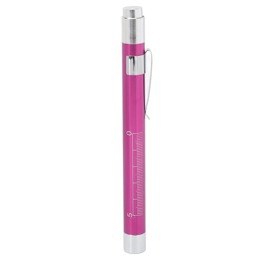 LED Penlight Yellow Lighting Concave Head Aluminum Alloy Medical Pen Light with Pupil Gauge