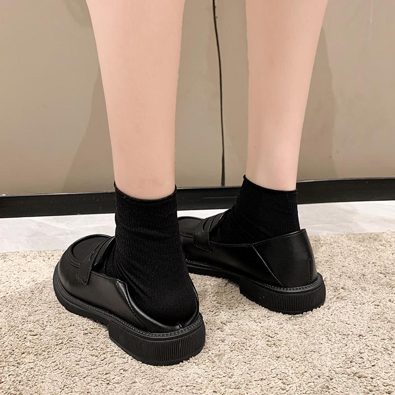 Small Leather Shoes for Women In 2024, New British Style, One Foot, Thin Sole, Soft Sole, Super Soft Single Shoe for Women