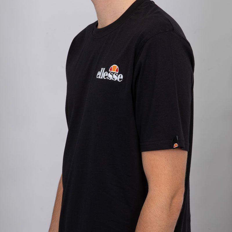 Черная футболка с круглым вырезом стандартного кроя с вышитым логотипом ELLESSE для мужчин XL чёрный