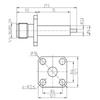 Copper Material SMA Female Connector Four-hole Flange Square Flange RF Coax Connector Gold Plating Solder Terminal
