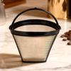 Reusable Cone Shape Coffee Filter, Stainless Steel Mesh Cone Coffee Filter Basket, Portable Coffee Maker Filters for Brewers