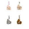 Decoration Plush Bow Rabbit Keychain Plush Material Bunny Bag Pendant Stuffed Keychain  Couple