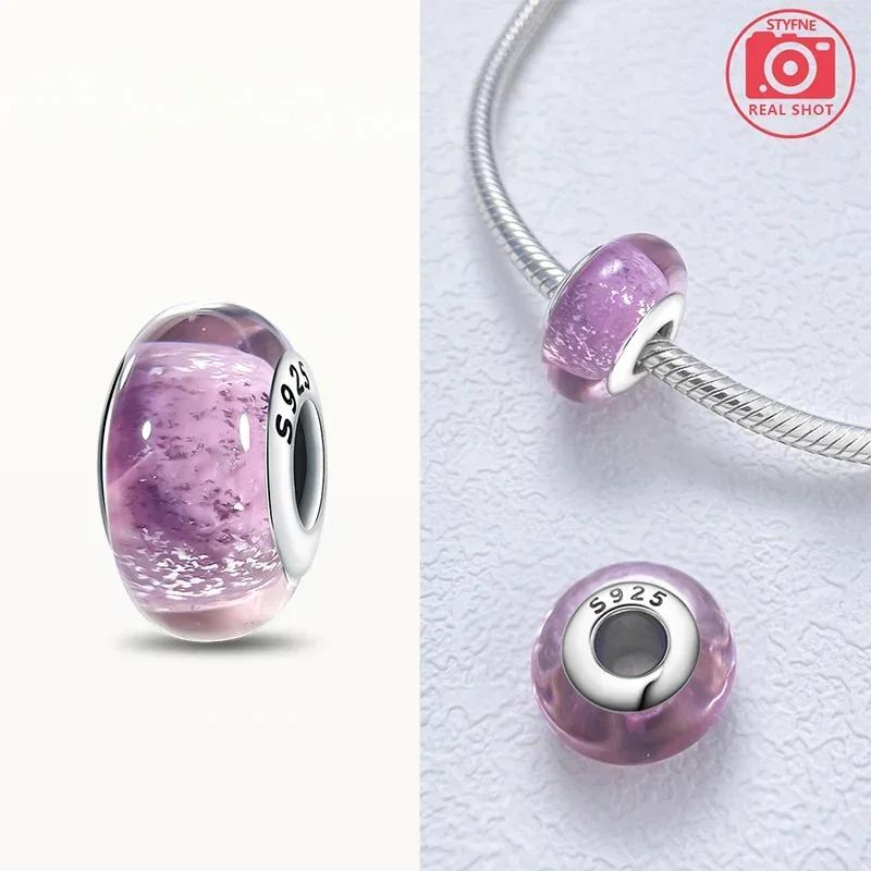Coppereffervescence Murano Glass Original Colored Beads Fit Original Charm Bracelet Fine Jewelry Diy Giftsfor Women