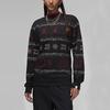 Jordan Essentials Holiday Logo Print Fleece-Lined Casual Long Sleeve Sweatshirt Men Tops Black FD7464-010