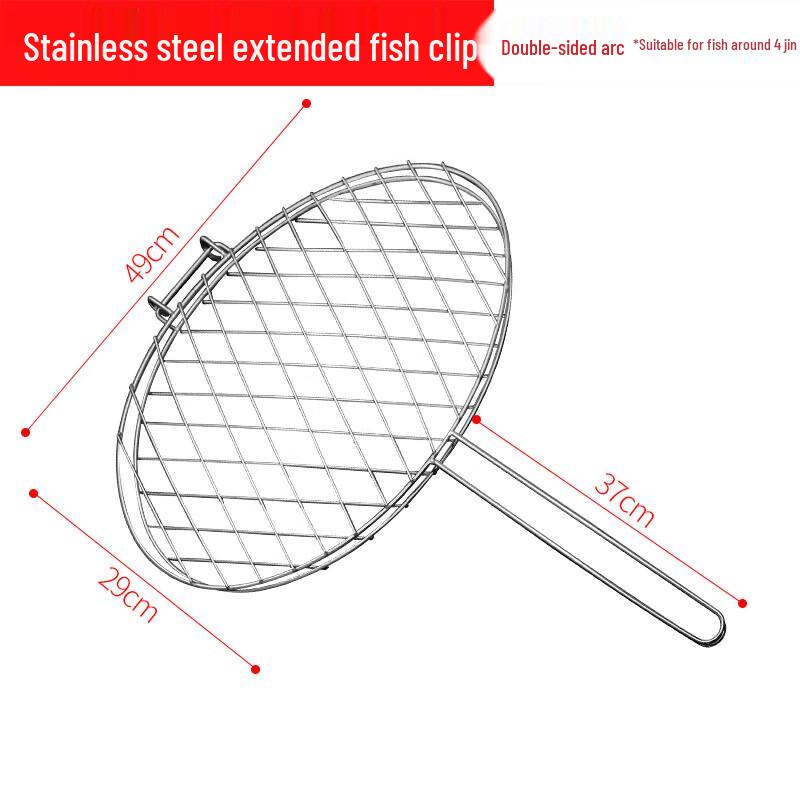 Large Stainless Steel Double-Sided BBQ Grilling Tongs