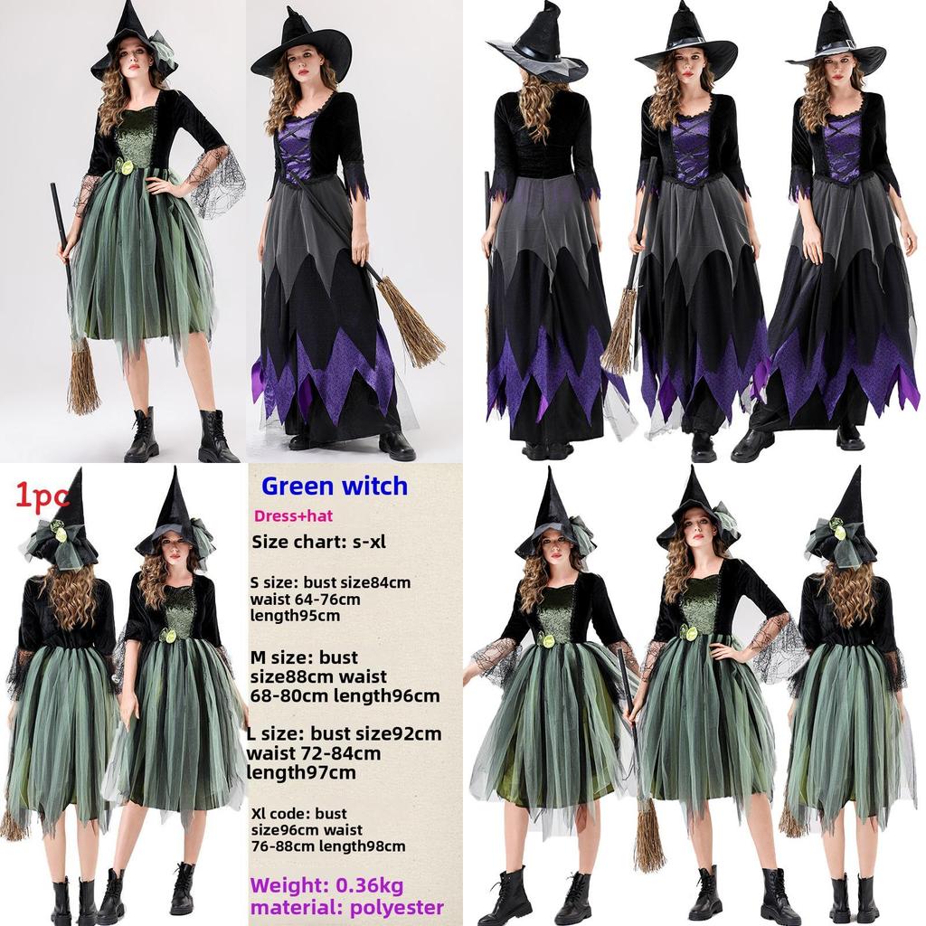 Fantasy Witch Costume For Adults With Polyester Blend Cosplay Dress For Parties