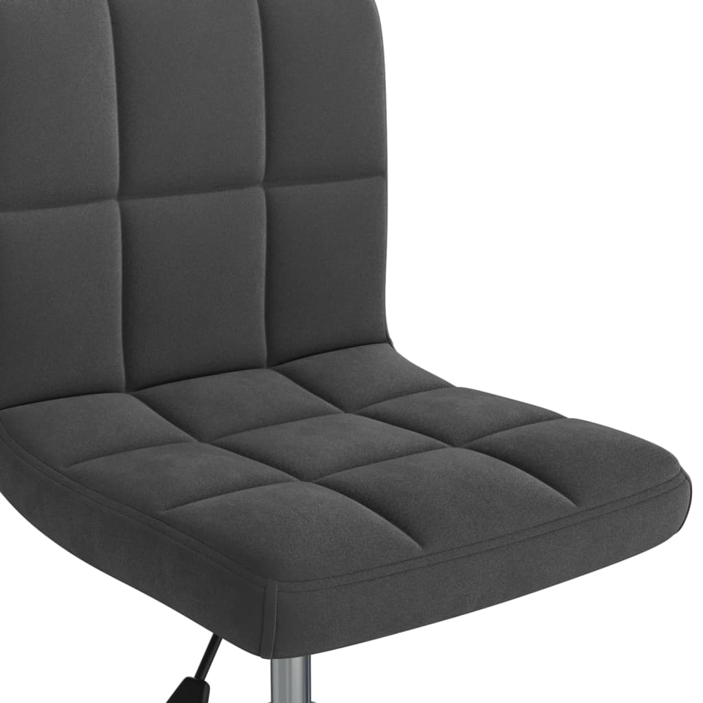 Vidaxl Swivel Office Chair, Black, Upholstered with Velvet