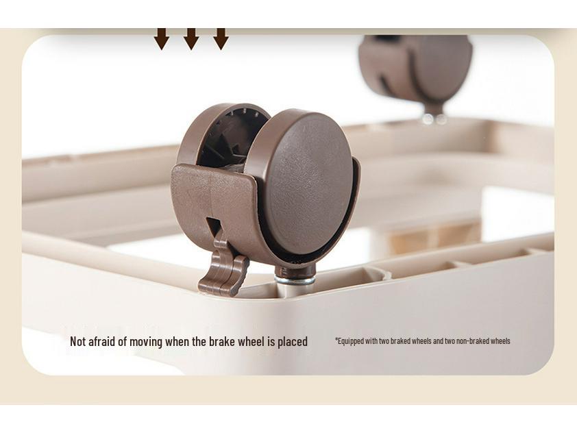 Compact Movable Backpack & Book Storage Trolley with Multi-layer Design for Under-table Use