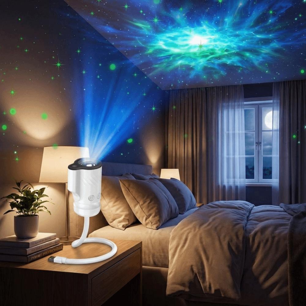 Multiple Scenes LED USB Projector Light Adjustable Brightness Starry Sky Lamp Immersive Atmosphere