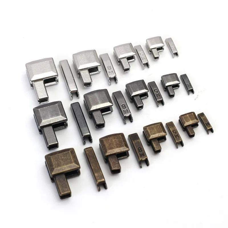 12pcs/set Metal Zipper Head Sliders Retainer Insertion Pin Zipper Top Stopper Ends for Coat Jacket Clothes Repair Kit Bag Decora