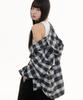 Row Lab Tweed Check Hoodie - Black