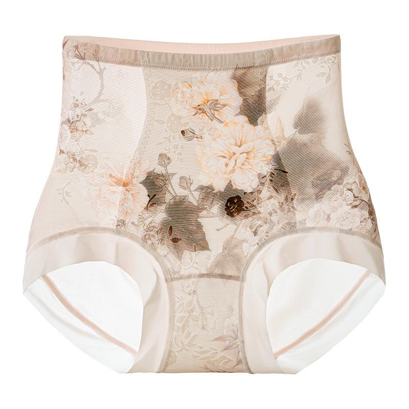 Big Size Female Summer Thin Model Seductive Sexy Lace High Waist Close Abdomen Without Mark Briefs