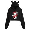 Haikyuu Anime Cat Ears Cropped Hoodie - Women's Autumn/Winter Fashion Sweatshirt