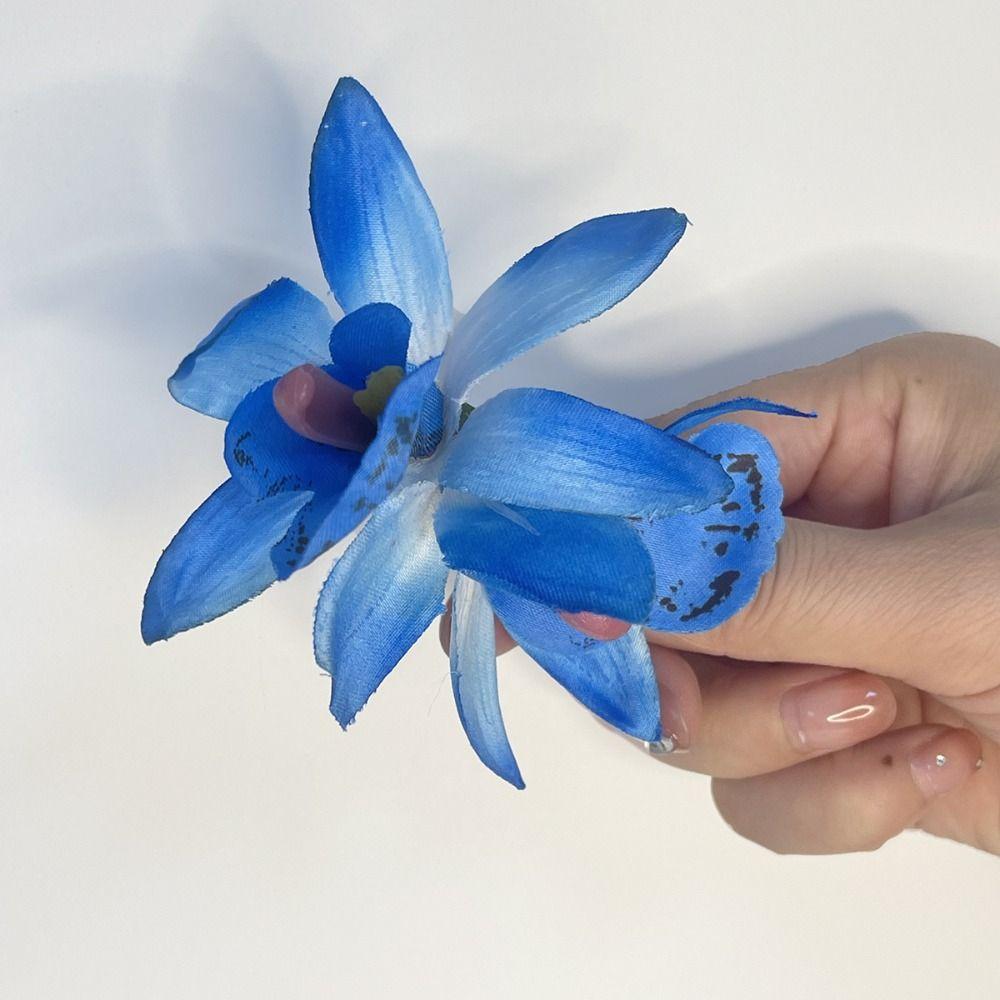 Flower Orchid Duckbill Clip Cloth Korean Style Hairpins Simulation Flower Hair Clip  Seaside