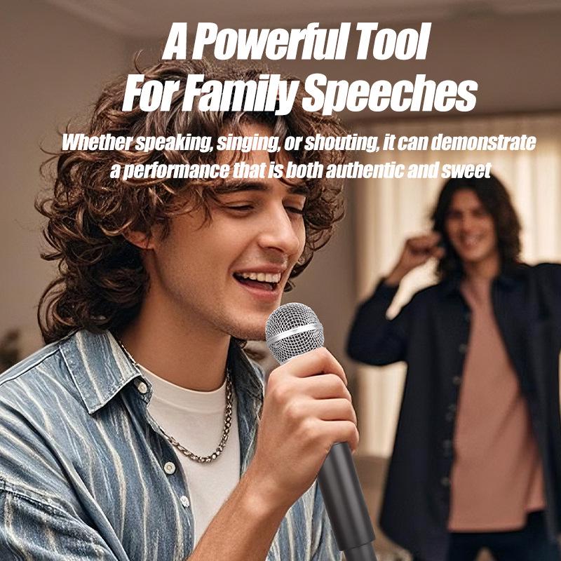 Dual-Purpose Wireless Handheld Microphone: Ideal for Home, Stage, Weddings, and Live Performances