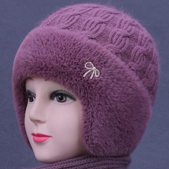 Cappello in Maglia Traspirante che Assorbe l'Umidità Caldo Foderato in Pile Doppio Strato Cappello per Clima Freddo Cappello Invernale Versatile