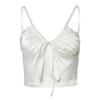 Frauen Sexy V-ausschnitt Leibchen Seidig Weiche Stoff Crop Tops Mädchen Schlank Party Club Sling Tank Tops Weibliche Harajuku Sommer Neue