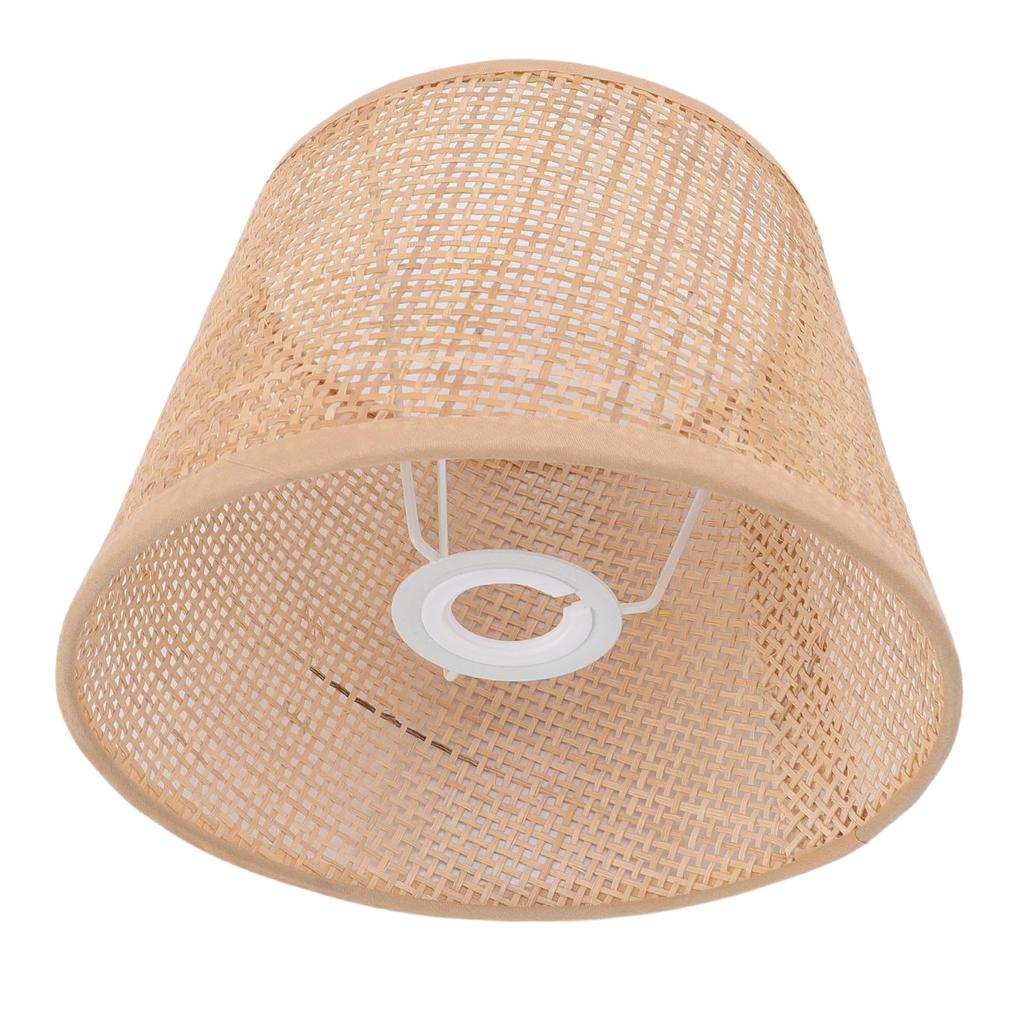 Lampenschirm Retro Handgefertigt Rattan Geflochten Lampenschirm Kompatibel mit E27 E14 Tischlampe Deckenleuchte Pendelleuchte