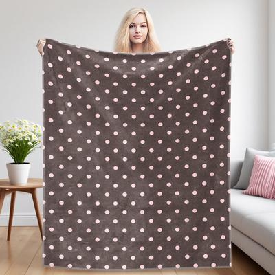 Dots Soft Flannel Blanket Warm Soft Halloween Christmas Couch Warm Cozy Decorative Decor Gift for All Season