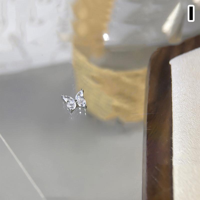 New Butterfly Zircon Rhinestone Nail Accessories Sparkling Rhinestone Bow Tie Chain Luxury French Nail Decoratio