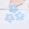 Clips Decor for Girls Embroidered Headwear Accessories DIY Crafts Flower Patches Knitting Material