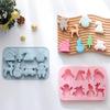 Christmas Silicone Baking Mold, Holiday Silicone Mold Soap Candy Mold For Chocolate Jello Snowman Santa Baking Mold