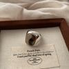 Simple Retro Ring Mori Series Light Luxury Cold Wind Temperament Round Ring High Sense Opening Adjustable