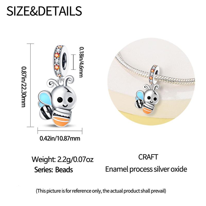 New Product Copper Color Creative Animal-Bee Pendant Fit Pan Bracelet Diy Beads For Women Birthday Fine Jewelry Gift
