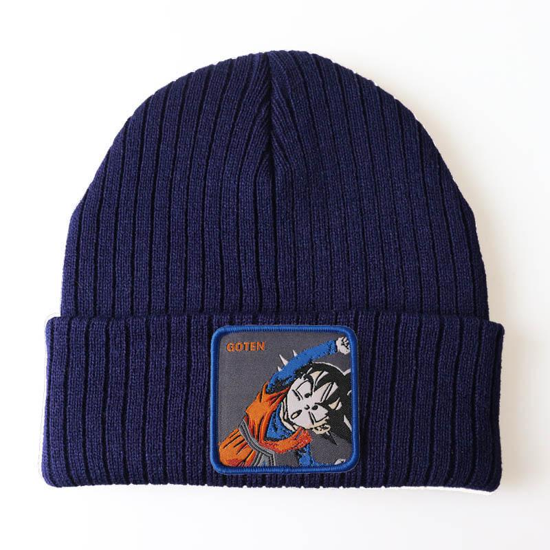 Anime Cartoon Dragon Ball Series Knitted Hat, Woolen Hat, Hip-Hop Ski Pullover Hat, Gohan Goku for Men and Women
