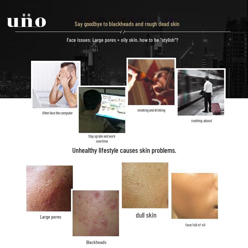 UNO Men's Deep Clear Scrub Face Wash