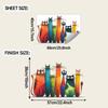 1 Pcs Watercolor Weird And Funny Cartoon Kittens Living Room Bedroom Decor Toilet Stickers Wall Stickers