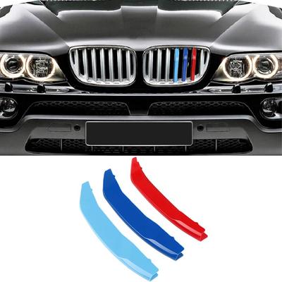 3ks ozdobné lišty přední mřížky auta pro BMW E53 1999-2007 X5 série M Performance M Samolepky Sport M Styling