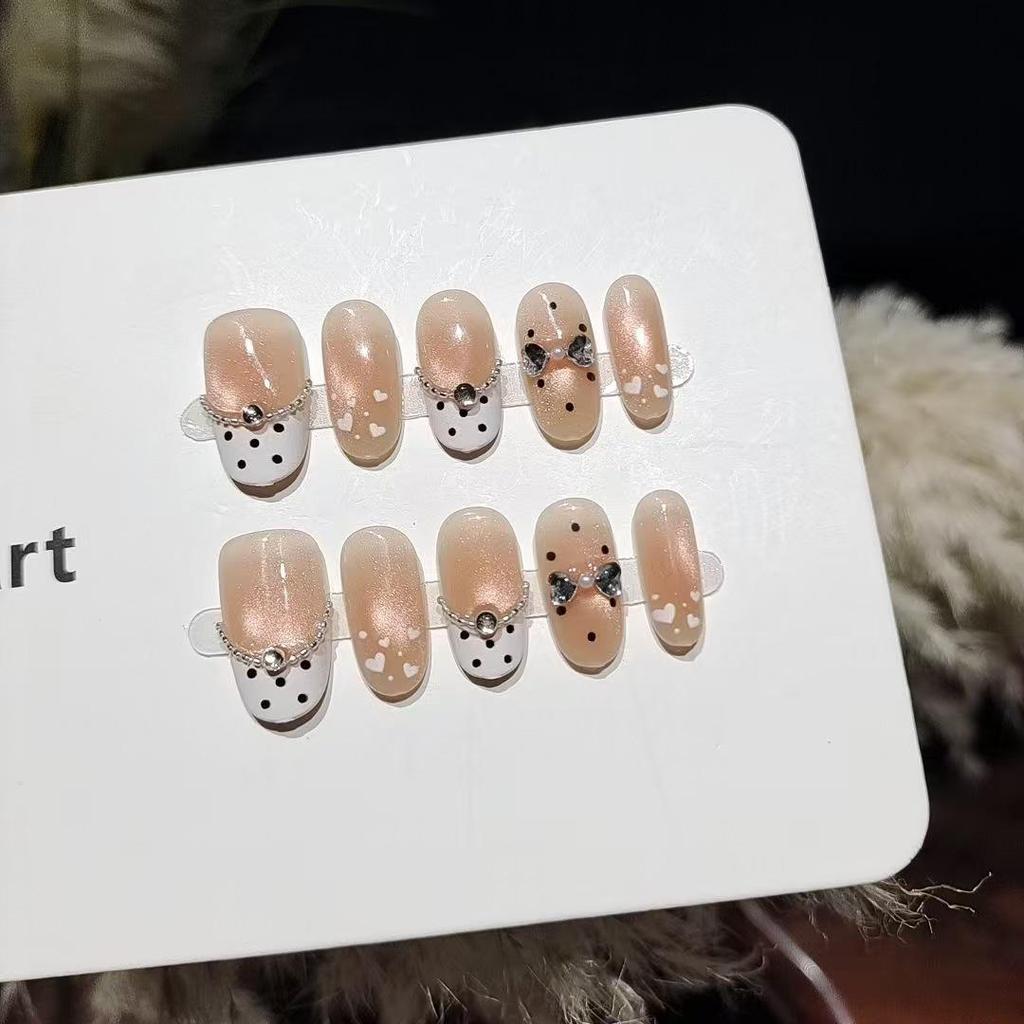 Nude růžový gradient Kočičí oko Bělení Aurora Nail Art Odnímatelné samolepky