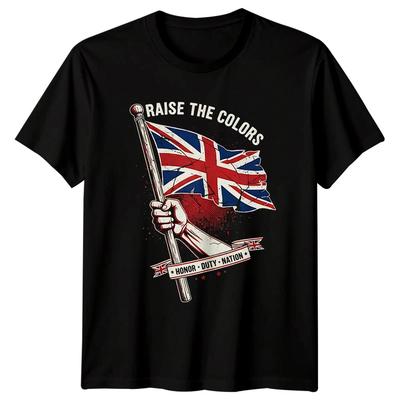 Zeige die Farben Ehre Pflicht Nation Britischer Patriotismus Herren Damen Grafik T-Shirt