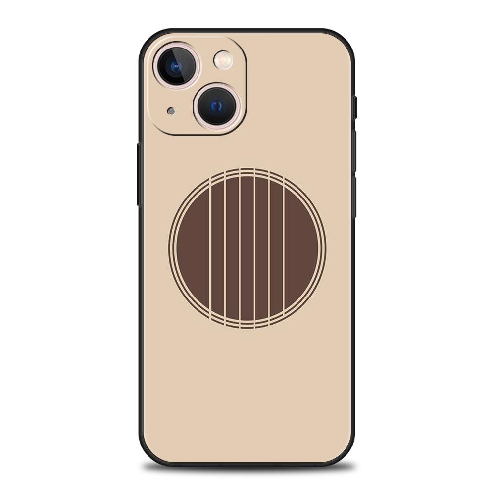 Music Instrument Guitar Piano Luxury Phone Case For iPhone 11 14 15 Pro MAX 12 13 Mini 7 8 Plus X XR XS SE Silicone Cover Funda