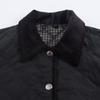 Womens Corduroy Quilted Oversized Cotton Coat With Notched Collar Casual Fall Outerwear