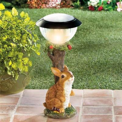Solar Garden Welcome Light Solar Bunny Squirrel Dog Outdoor Decor Solar Light For Yard Patio Fairy Garden Lighting