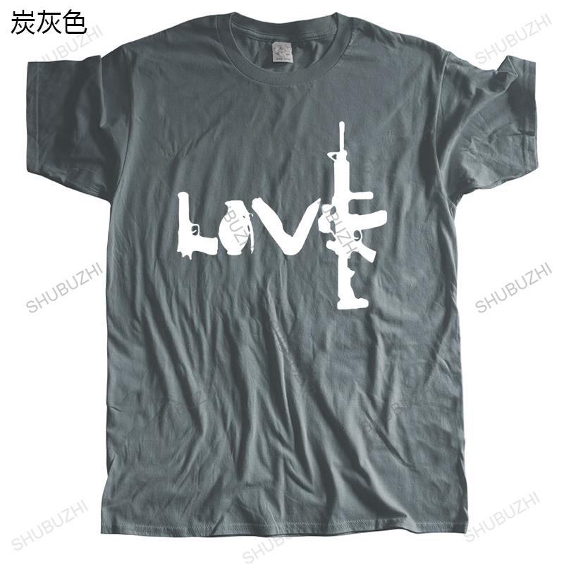 Summer Cotton Black Funny Tshirt Banksy Street Art Love Guns AK-47 AK47 AK New Arrived Man Casual T Shirt Cotton Drop Shipping