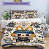 3pcs Duvet Cover Set (1*Duvet Cover + 2*Pillowcase, Without Core), Labubu Print Bedding Set, Bedroom Decor, All‑Season, Birthday Gift