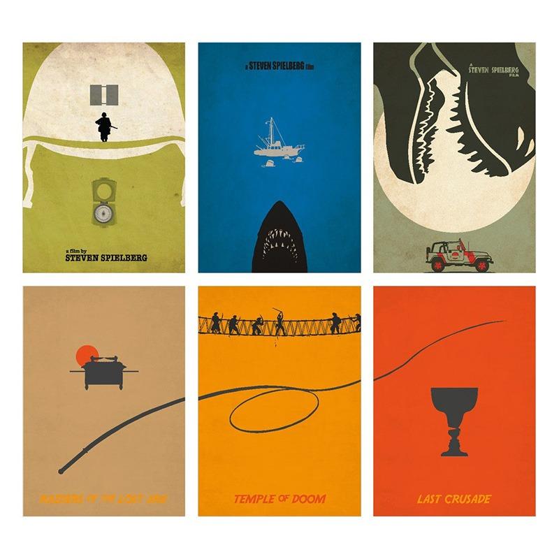 Steven Spielberg Filme Minimalistisches Poster Der Soldat James Ryan Der weiße Hai Film Sammlerstücke Wandkunst Leinwand HD Druck Heimdekor Malerei