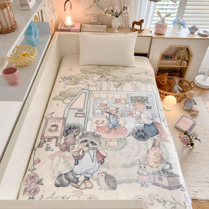 Class A Cloud-Feel Velvet Fairy Tale Hand-Painted Autumn/Winter Thick Milk Velvet Nap & Sofa Blanket