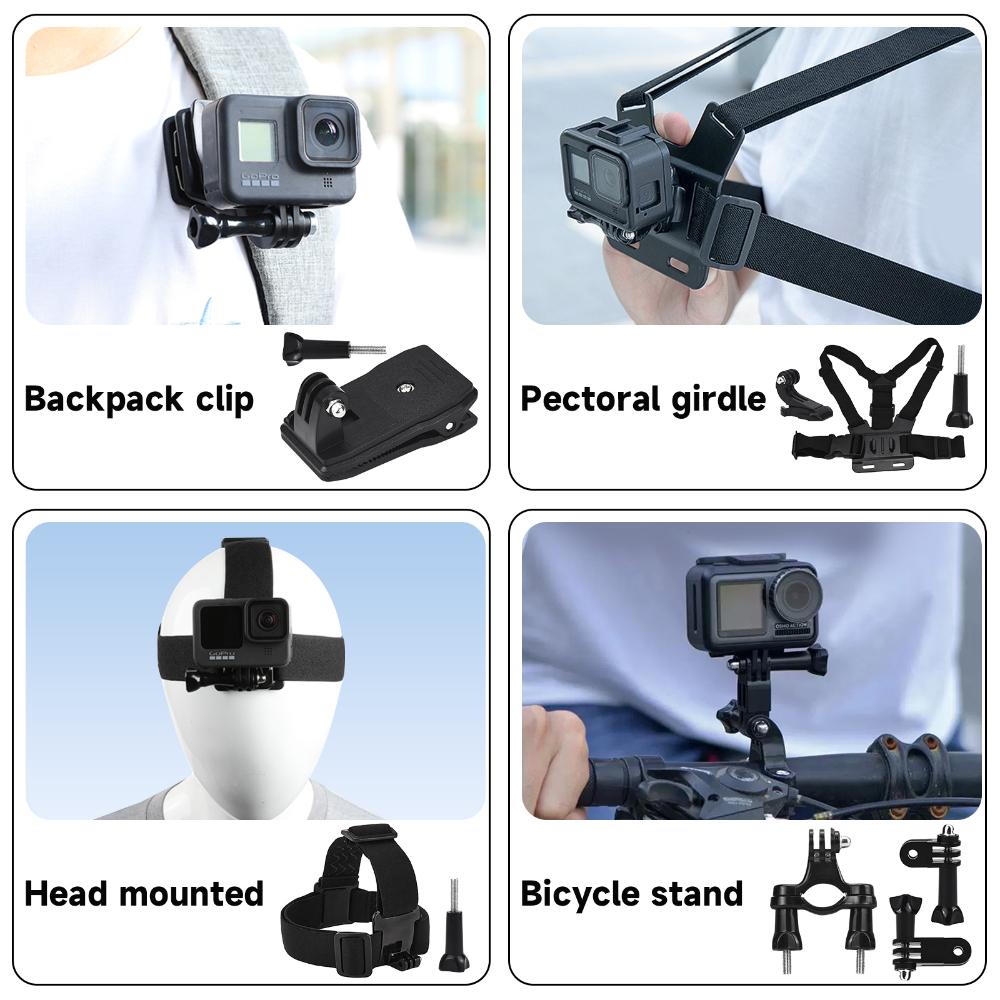 PALO 50-in-1 Action Camera Accessories Kit Sports Camera Accessories Set Replacement for GoPro DJI Action XIAOMI