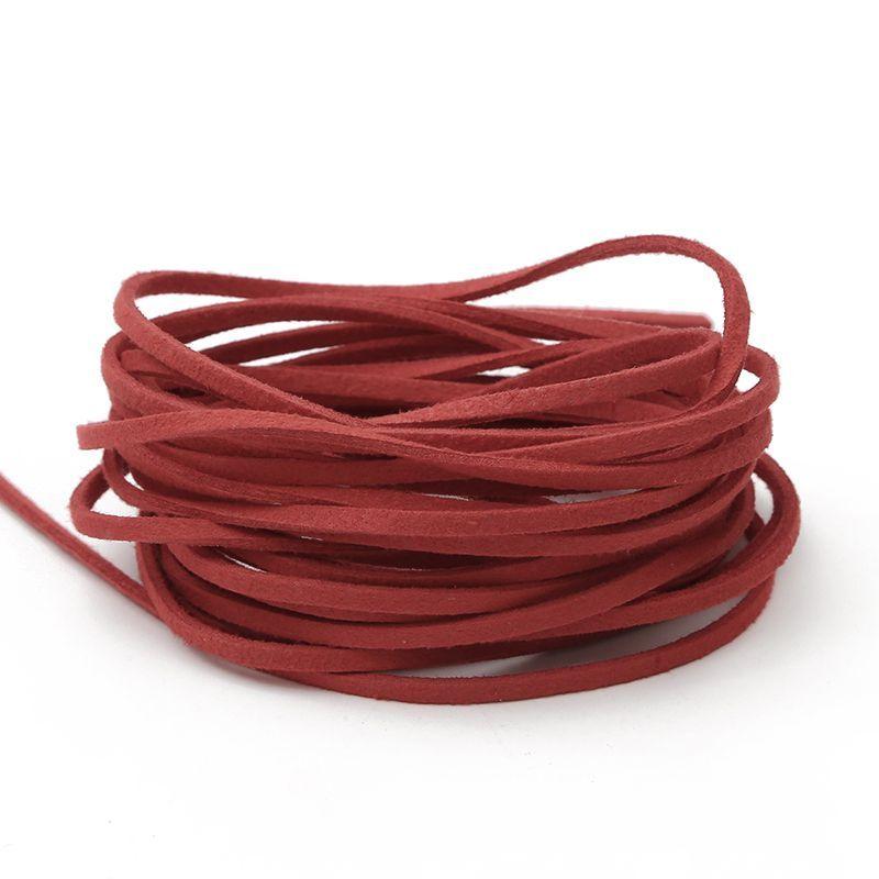 4 Meters Long 3mm Wide Korean Fleece Rope Deerskin Strap Suede Gift Box Decorative Ribbon Imitation Leather Rope DIY Jewelry